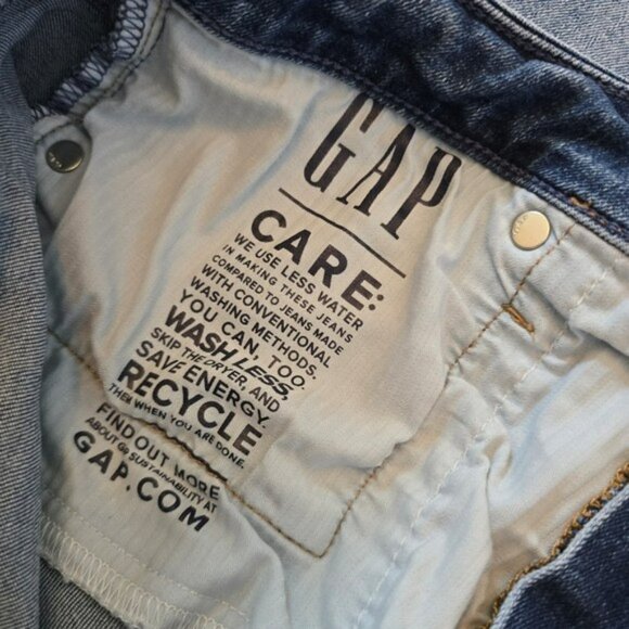 Gap Women's Classic Blue Denim Jeans Size 14 W32 Straight Leg High Rise Stretchy - Picture 11 of 13